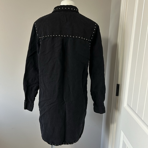 RAILS Bowie Black Button Down Shirt Dress Jacket Pockets Sz S - Picture 9 of 16